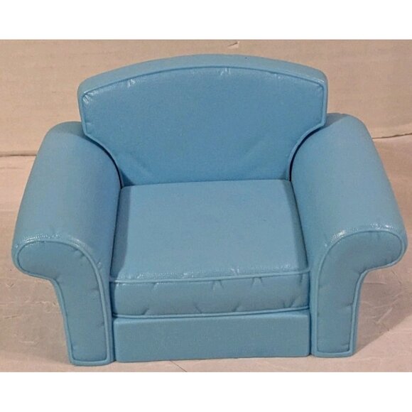 Y2K Barbie Furniture Couch Chair Sofa Blue Living In Style Room Set Plastic 2002 - Picture 3 of 14
